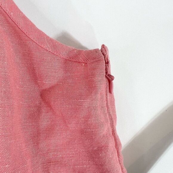 Kyodan Freedom Trail Sheath Dress Women's Small Linen Blend Zip High Low NWT - Picture 5 of 11